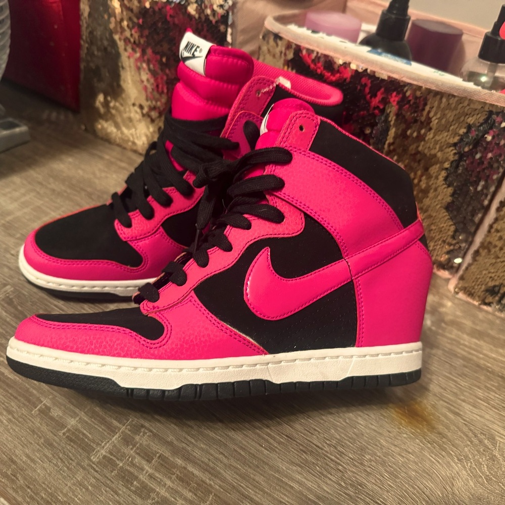 Brand new Nike Air Force ones platform wedge